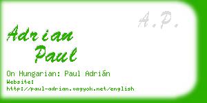 adrian paul business card